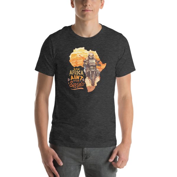 Africa Ain't For Sissies! Dark Grey Men’s T-Shirt - Image 3